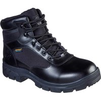 Men's Wide Fit Skechers 77526EC Wascana Benen Lace Waterproof Boots, Black / 9 / 2E