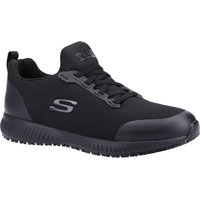 Skechers Squad Mens Slip Resistant Myton Work Shoes Black Size 11