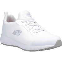 Skechers Squad Mens Slip Resistant Myton Work Shoes White Size 7