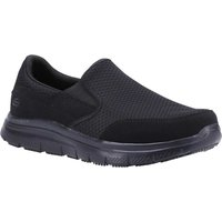 Skechers McAllen Mens Slip Resistant Wide Fit Shoes Black Size 11