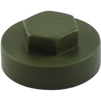 Match Hexagon Screw Cover Cap 5 16" x 19mm Olive Green Pack 1000