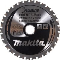 Makita SPECIALIZED Circular Saw Blade for Mild Steel Cutting 136mm 30T 20mm