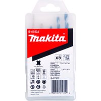 Makita 5-Piece SDS Set for Masonry, 6 mm Max, 3 mm Min, High Speed Steel Bits
