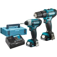 Makita CLX228AJ 12v Max CXT Cordless Combi Drill and Impact Driver Kit