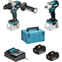 Makita DLX2590TJ 18v LXT Cordless Combi Drill and Impact Driver Kit 2 x 5ah Li-ion Charger Case