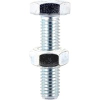 Hexagon Set Screw Nuts Stainless Steel M10 40mm Pack 2