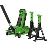 Sealey 3015CXHV Super Rocket Lift High Vis Trolley Jack and Axle Stands Combo Kit Sealey 3015CXHV Super Rocket Lift High Vis Trolley Jack and Axle Stands Combo Kit