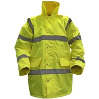 Sealey Quilted Lining Hi Vis Motorway Jacket Yellow L Sealey Quilted Lining Hi Vis Motorway Jacket Yellow L