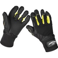 Sealey Worksafe Anti Vibration Gloves Black / Yellow XL Sealey Worksafe Anti Vibration Gloves Black / Yellow XL