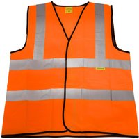 Sealey WorkSafe Hi Vis Waistcoat Orange M Sealey WorkSafe Hi Vis Waistcoat Orange M