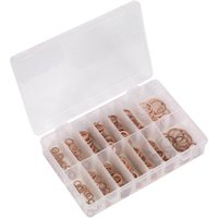 Sealey 250 Piece Copper Diesel Injector Washer Assortment Metric Sealey 250 Piece Copper Diesel Injector Washer Assortment Metric