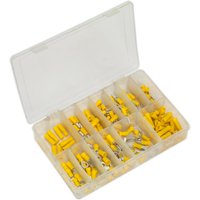 Sealey 140 Piece Yellow Crimp Terminal Assortment Sealey 140 Piece Yellow Crimp Terminal Assortment