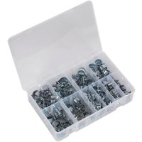 Sealey 100 Piece Mini Zinc Plated Hose Clip Assortment Sealey 100 Piece Mini Zinc Plated Hose Clip Assortment