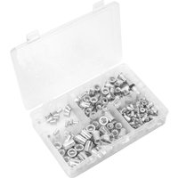 Sealey 200 Piece Splined Threaded Insert Rivet Nut Assortment Sealey 200 Piece Splined Threaded Insert Rivet Nut Assortment