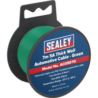 Sealey Automotive Cable 5amp Green 2mm 7m Sealey Automotive Cable 5amp Green 2mm 7m