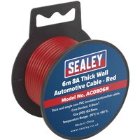 Sealey Automotive Cable 8amp Red 2.5mm 6m
