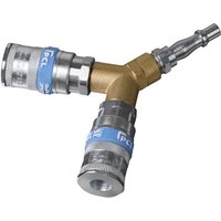 Sealey AC55 Vertex PCL Air Line Twin Coupling Bodie Y Adaptor Sealey AC55 Vertex PCL Air Line Twin Coupling Bodie Y Adaptor