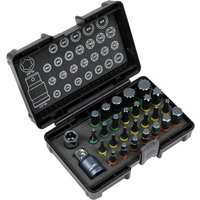 28 Piece 3 8" 1 2" Drive Impact Socket Bit Set