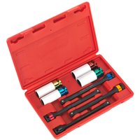 8 Piece 1 2" Drive Torque Stick Impact Socket Set Alloy Wheels