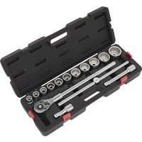 15 Piece 3 4" Drive Bi Hexagon Socket Set Metric