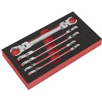 Sealey 5 Piece Flexi Head Flare Nut Spanner Set Sealey 5 Piece Flexi Head Flare Nut Spanner Set