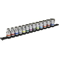 Sealey 13 Piece 1/2" Drive Colour Coded Hexagon Socket Set 1/2" Sealey 13 Piece 1/2" Drive Colour Coded Hexagon Socket Set 1/2"