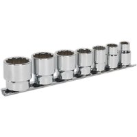 Sealey 7 Piece 3/8" Drive Bi Hexagon Socket Set Whitworth 3/8" Sealey 7 Piece 3/8" Drive Bi Hexagon Socket Set Whitworth 3/8"