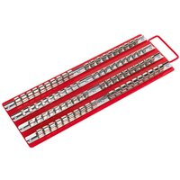 Sealey Socket Rail Tray 1/4", 3/8" and 1/2" Drive Combination Sealey Socket Rail Tray 1/4", 3/8" and 1/2" Drive Combination