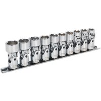 Sealey 10 Piece 3/8" Drive Universal Joint Hexagon WallDrive Socket Set 3/8" Sealey 10 Piece 3/8" Drive Universal Joint Hexagon WallDrive Socket Set 3/8"