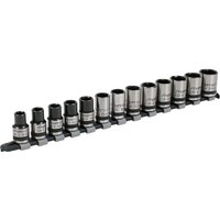 Sealey 13 Piece Black Series 1/2" Drive Lock On Hexagon Socket Set 1/2" Sealey 13 Piece Black Series 1/2" Drive Lock On Hexagon Socket Set 1/2"