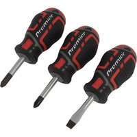 Sealey 3 Piece GripMAX Stubby Screwdriver Set Sealey 3 Piece GripMAX Stubby Screwdriver Set