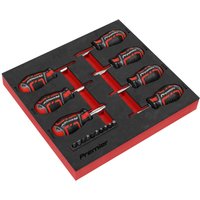 Sealey GripMAX 17 Piece Stubby Screwdriver Set in Module Tray Sealey GripMAX 17 Piece Stubby Screwdriver Set in Module Tray