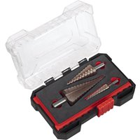 Sealey 3 Piece M2 HSS Step Drill Bit Set