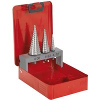 3 Piece M2 HSS Step Drill Bit Set