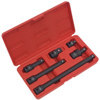 Sealey AK5514 6 Piece 1/2" Drive Impact Socket Adaptor and Extension Bar Set 1/2" Sealey AK5514 6 Piece 1/2" Drive Impact Socket Adaptor and Extension Bar Set 1/2"