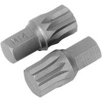 Sealey Spline 10mm Hex Shank Insert Bits M14 30mm Pack of 2 Sealey Spline 10mm Hex Shank Insert Bits M14 30mm Pack of 2