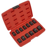 13 Piece 1 2" Drive Bi Hexagon Impact Socket Set Metric