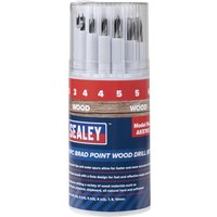 Sealey 11 Piece Brad Point Wood Drill Bit Set Sealey 11 Piece Brad Point Wood Drill Bit Set