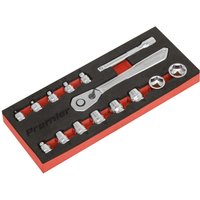 Sealey 15 Piece 1/4" Drive Low Profile Socket Set 1/4" Sealey 15 Piece 1/4" Drive Low Profile Socket Set 1/4"