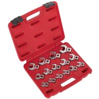 Sealey 15 Piece 3/8" Drive Crow Foot Spanner Set Metric 3/8" Sealey 15 Piece 3/8" Drive Crow Foot Spanner Set Metric 3/8"