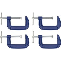 Sealey G Clamp Pack of 4 75mm 38mm Sealey G Clamp Pack of 4 75mm 38mm