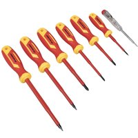 Sealey 7 Piece VDE Screwdriver Set Sealey 7 Piece VDE Screwdriver Set
