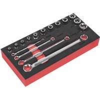 Sealey 16 Piece 3/8" Drive Torx Socket and Spanner Set in Module 3/8" Sealey 16 Piece 3/8" Drive Torx Socket and Spanner Set in Module 3/8"
