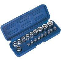 19 Piece 3 8" Drive Torx Socket Screwdriver Bit Set
