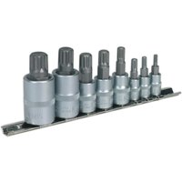 8 Piece Combination Drive Spline Socket Bit Set