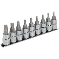 Sealey 9 Piece 3/8" Drive Torx Plus Socket Bit Set 3/8" 50mm Sealey 9 Piece 3/8" Drive Torx Plus Socket Bit Set 3/8" 50mm
