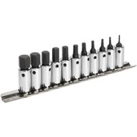 11 Piece 1 4" Drive Hexagon Socket Bit Set Metric