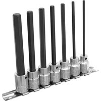 Sealey 7 Piece 3/8" Drive Long Reach Hexagon Socket Bit Set 3/8" Sealey 7 Piece 3/8" Drive Long Reach Hexagon Socket Bit Set 3/8"