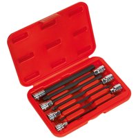 Sealey 7 Piece 3/8" Drive Extra Long Reach Hexagon Socket Bit Set Metric 3/8" Sealey 7 Piece 3/8" Drive Extra Long Reach Hexagon Socket Bit Set Metric 3/8"