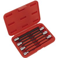 Sealey 7 Piece 3/8" Drive Ball End Hexagon Socket Bit Set Metric 3/8" Sealey 7 Piece 3/8" Drive Ball End Hexagon Socket Bit Set Metric 3/8"